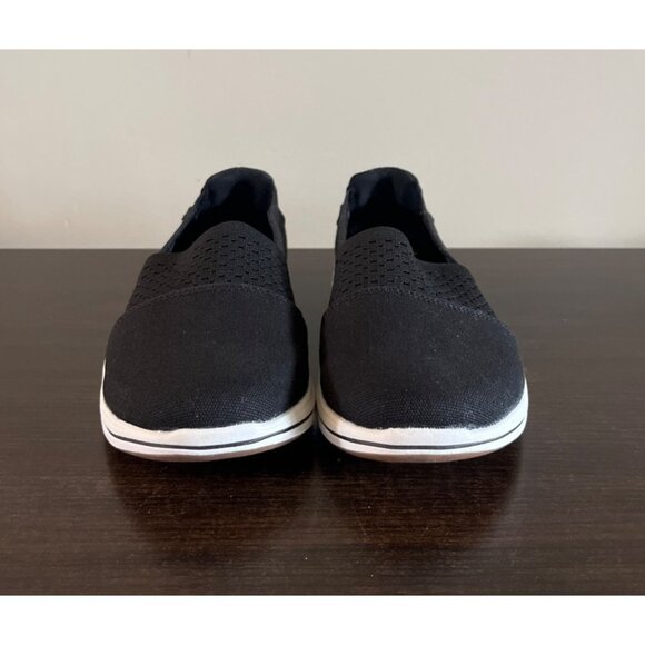 Cloudsteppers by Clarks Shoes - Clarks Womens Size 6.5W Black CloudSteppers Breeze Vibe Slip-On Sneakers Shoes